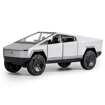 1:24 Tesla Cybertruck Kisteherautó Alufelni Játék Autó Modell Off-road Járművek, Autó Modell, Szimuláció Gyűjteménye Gyerekek Ajándék