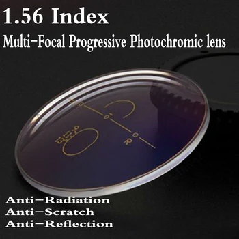 1.56 Index Aszférikus Multi-Fokális Progresszív Photochromic Lencse CR-39 Receptet Rövidlátás, Távollátás Szemüveg Lencse RS170