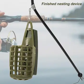 1 Állítsa Könnyű Feeder Halászat Üreges Rács Nagy Szilárdságú ABS Halászati Csalit Ketrec Horgászat