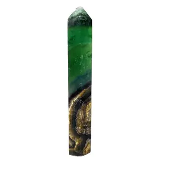 180mm Természetes Lelki Rock Zöld Fluorit Geode Kézzel Polírozott Haza Lelki Dekoráció, valamint a Boszorkányság Oltár Meditáció