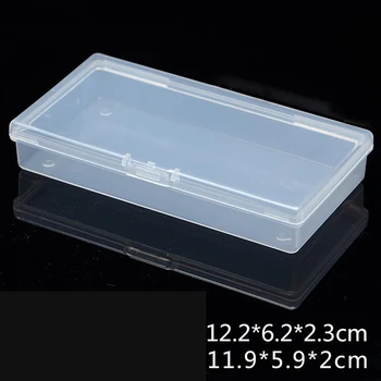 1db Kis műanyag doboz, téglalap alakú, átlátszó 12.2*6.2*2.3 cm PP Tároló Gyűjtemények Tartály Dobozban Esetben Kereskedés műanyag dobozban