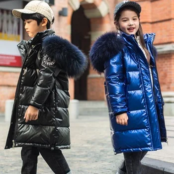 2021 Fiúk Lányok Sűrűsödik Meleg Kapucnis Télikabát Snowsuit Gyerekek Szélálló, Vízálló Felsőruházat Kabát Gyermekek Téli Bélelt Kabát