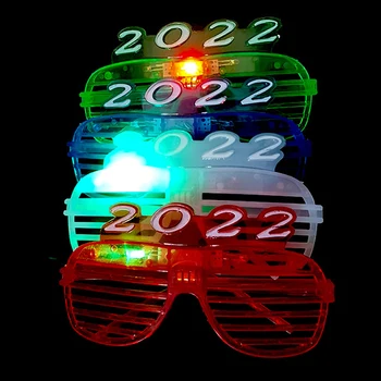 2022 LED Izzó Villogó Szemüveg Fény Party Szemüveg új év Szemüveg