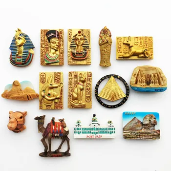 3D Egyiptomi Piramis Szfinx Abu Simbel Templom Múmia Kleopátra Ajándéktárgyak, Hűtőgépek Hűtő Mágnesek Mágneses Matricák lakberendezés