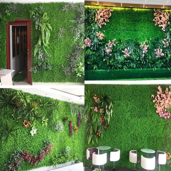 40x60CM műfüves Növény, Gyep Testület Műanyag Kerti Burkolat Hamis Dekoratív Fali Otthon Kert Kerti lakberendezés