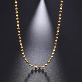 A Forma Arany Színű Gyöngy Nyakék Nyaklánc nemesacél Női Nyaklánc DIY Divat Ékszer Készítés Tartozékok Fém Lánc