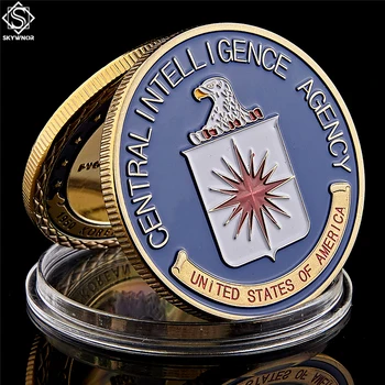 Amerika Katonai MINKET Központi Hírszerző Ügynökség Érme, Arany CIA Kihívás Érme Gyűjtők Kemény Kapszula