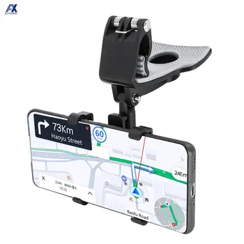 Autó, mobiltelefon Jogosultja Műszerfal Napellenző Klip Bölcső Konzol 360 Forgó Állvány A Legtöbb 4-6 Cm Samsung iPhone GPS