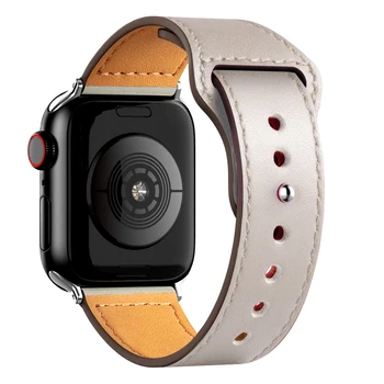 Bőr szíj Apple nézni zenekar 44mm 40/38mm 42mm, 41 mm-es correa 45 mm watchband Tartozékok karkötő iWatch sorozat 7 6 5 4 3 SE