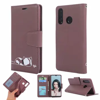 Cica Flip Bőr tok HUAWEI P30 Lite XL P20 Pro P40 5G E egyszínű Multi Card Slot Tárca Telefon Esetében