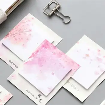 Cseresznyevirág Sticky Notes Írószer Aranyos Memo Pad Rajzfilm Tervező Matricák Kawaii Hivatal Tanszerek Matrica Készítő