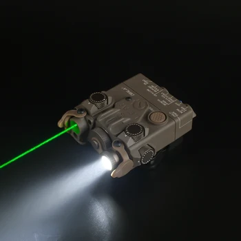 DBAL-A2 Zöld Lézer Látvány Airsoft Fegyver Fény 20mm Picatinny Vasúti DBAL Szabadtéri vadászpuska Fehér LED Fegyver Cserkész Zseblámpa