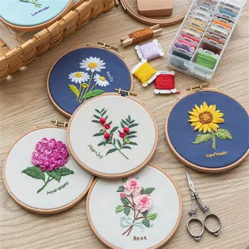 Dekoráció, Virág, Csokor Sorozat Kézzel készített Varrás kellékek Hímzés Kit Tű Ütés Tű, Cérna Cross Stitch