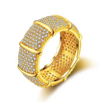 Elegáns Királynő Férfi Arany Gyűrű Teljes Osztrák Kristály Széles Punk Gyűrűk Anillos Esküvői Luxus Európai Ékszerek Tartozék K010