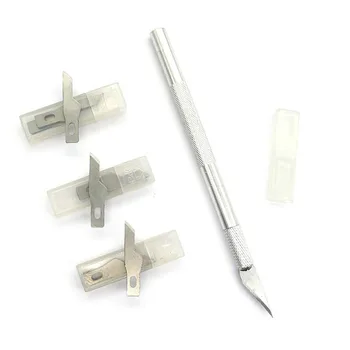Faragás ceruza, papír, kés, ragasztó tábla gumi bélyegző, mobil telefon film ragasztás modell 24 ferde pengék