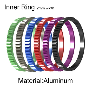 Floya 2 mm Szélesség Tele Gyűrű Fogaskerék Belső Gyűrű Cserélhető Alumínium Anyag Nők Színes Kiegészítők Zenekar