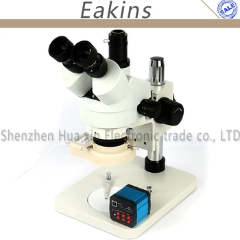 Folyamatos Zoom 7-45X Simul-fokális Trinocular Sztereó Mikroszkóp+18MP HDMI USB-Ipari Digitális Videó Kamera+56 LED Lámpa