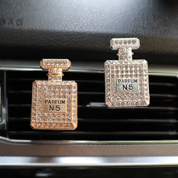 Gyémánt Parfümös Üveg Dekoráció Autó Levegő Vent Clip Illatosító Automatikus Belső Dekoráció Autó Aroma Diffúzor Autó Tartozékok