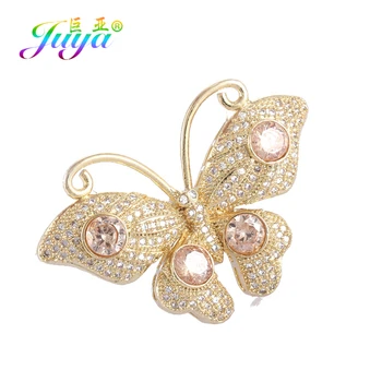Juya DIY Arany/Ezüst Színű Dekoratív Csatlakozó Pillangó Medál Kiegészítők, Női Kézzel készített Bojt Gyöngy Nyaklánc Készítése
