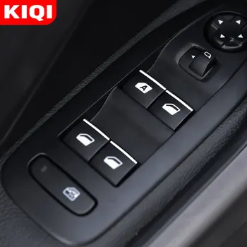 KIQI 7db/Set Autó Tartozékok Peugeot Citroen C5 C4 C-Quatre ABS Chrome Windows Emelő Gomb Fedezze Trim Matricák