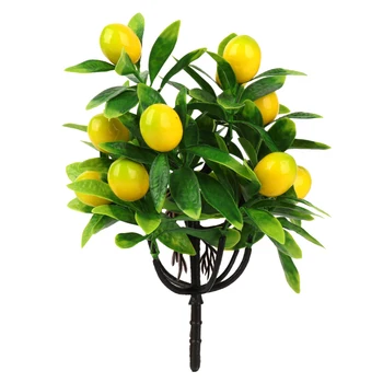 Kumquat Növények Ág Mesterséges Citrom Gyümölcs Dugványok Műanyag Otthon Dekoráció Fesztivál, Dekoráció