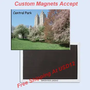 Központi Park Hűtő Mágnes;6 kép áll rendelkezésre,78*54mm New York-i emlék, 20001-20006 Érdekében, hogy a személyes mágnesek