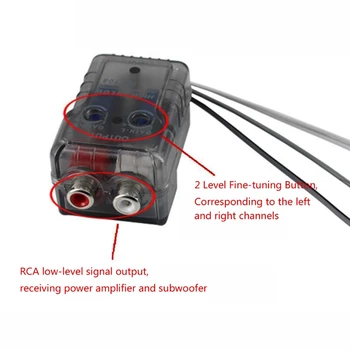Magas Szintű Hangszóró Jel Alacsony Szintű RCA Adapter Autó Magas Alacsony Mélynyomó Átalakító