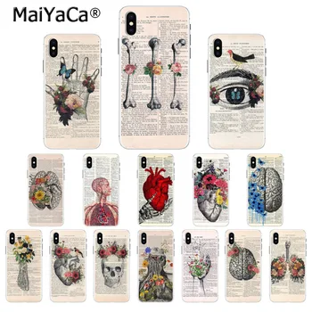 MaiYaCa Emberi anatómia szerv újság Magas Minőségű TPU Puha Telefon tok iPhone 5 5Sx 6 7 7plus 8 8Plus X XS MAX XR borító