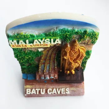 malajzia gyanta festett iparművészeti hűtő mágnes paszta gyűjtemény dekoráció ajándék