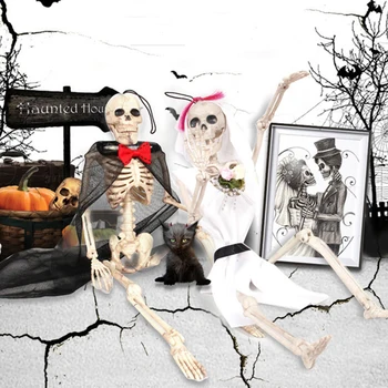 Menyasszony, Vőlegény Halloween Csontváz Csontváz Halloween Szimuláció Emberi Műanyag Csontváz Játék