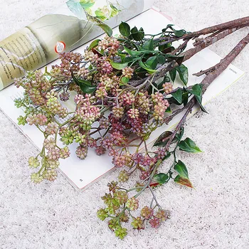 Mesterséges murvalevél berry ág kis bacca gyümölcs, bogyós gyümölcsök műanyag hamis virág a haza asztal dekoráció