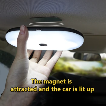 Mágneses Autó Olvasás LED Auto Stílus Éjszakai Fény Autó Belső Lámpa Mennyezeti Lámpa 3 Mód Autó Hátsó Felső Tető Fény