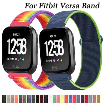 Nylon Heveder a Fitbit Versa/Lite/Versa2 zenekar Intelligens karóra replacment Watchbands Hurok Karkötő ремешок на Fitbit Versa 2 zenekar