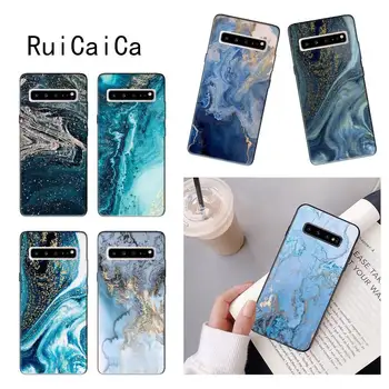 RuiCaiCa Zöld divat márvány kék esztétikai DIY phoneCase fedezze Shell samsung a30-as A30S a51-es a50 a71 A40-A70 A21 A21S a11 a91