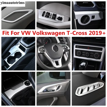 Sebességváltás AC Szellőző Fej Fény Kormánykerék-Fedezze Trim Tartozékok VW Volkswagen T-Cross-T Kereszt 2019-2022 Belső Készlet