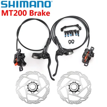 Shimano MT200 MTB Mountain Bike Hidraulikus tárcsafék szett Tartalmazza MT200 Fék Kar, Tárcsa Féknyereg Postmount