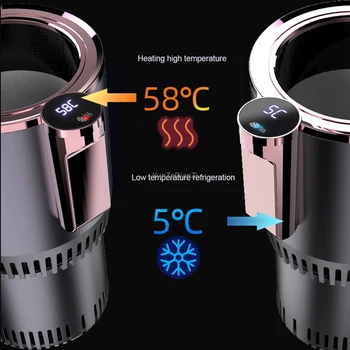 Smart Okos, Hideg-Meleg Csésze Ital Birtokosai Home Office Gyors Hűtés Fűtés Elektromos Szigetelés Kupa Mini hűtőszekrény