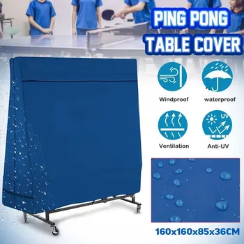 Sűrűsödik Ping-Pong Asztal Por Fedi Tartós Oxford Vízálló Kültéri Eső, Szél, Nap UV Ellenálló Tenisz Asztal Tárolás Borító