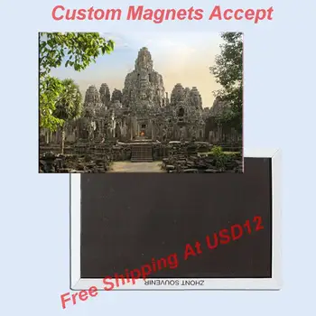 Téglalap Merev Mágnesek , Angkor Wat,Kambodzsa Téglalap Fém Hűtőmágnes 5525 Turizmus Szuvenír
