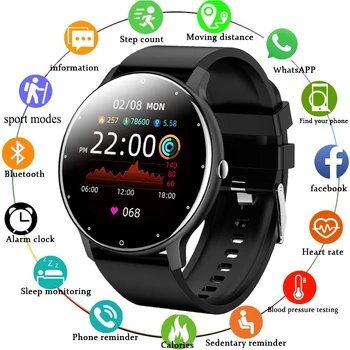 ZL02 Kör Alakú Képernyőn Intelligens Karóra Férfi Internet, Kamera, Bluetooth Telefon Nézni Fitness Tracker Nő Órát Android IOS Watche