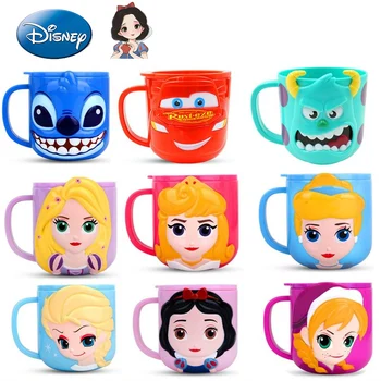 Új Disney Csésze Hercegnő Fagyasztott Elsa Tej Kupa 3D-s Rajzfilm Mickey Minnie Rozsdamentes Acél Csésze Gyerekek Kupa Mickey Bögre Karácsonyi Ajándék