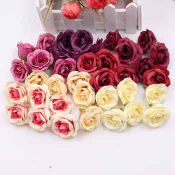 10db Selyem Mesterséges Friss Rózsa Virág Fejét Az Esküvő Ünnepi Dekoráció Házasság Flores DIY Kézzel készített Kézműves Virág