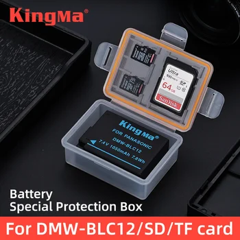 KingMa 6DB Műanyag Akkumulátor Esetben Akkumulátor Tároló Jogosultja Doboz Panasonic DMW-BLC12 BatteryLumix DMC-G85G5 G6 G7 GX8 G80 GH2