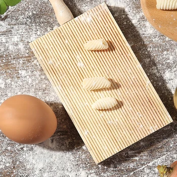 Olasz Fantes Gnocchi Testület Fa Konyha, A Sütés Eszköz Tészta Készítő Szakmai Dombornyomott Sodrófa Rolling Stick
